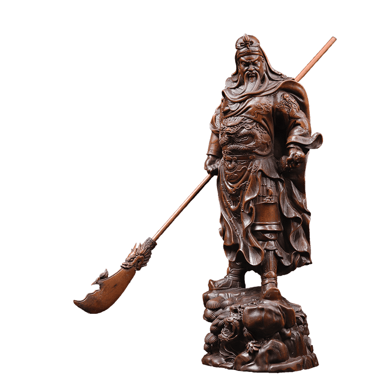 GUAN YU - God Of Wealth | Boxwood Carving Antique Ornaments myKyokutō
