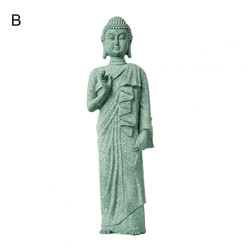 BUDDHA - Standing Chinese Stone Style Buddha Home Decor | Resin B: Standing With Right Hand myKyokutō