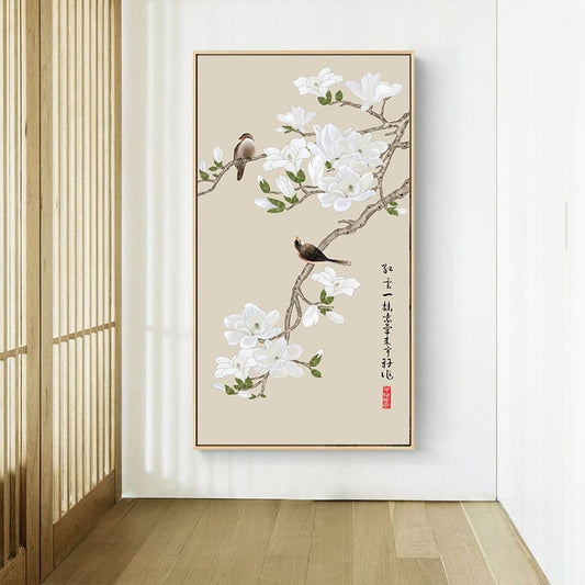 CANVAS - Plum Blossom Lotus Leaf Art | HD Inkjet No Frame