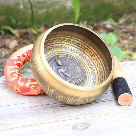 STANDING BELL - Handmade Bowl Bell Shakyamuni  | Copper