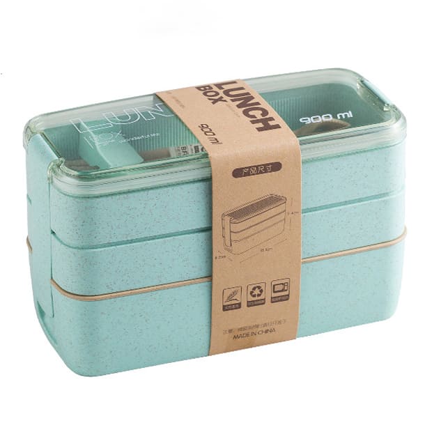 Microwavable Lunch Box Wheat Straw Cartoon Bento Box Portable Food