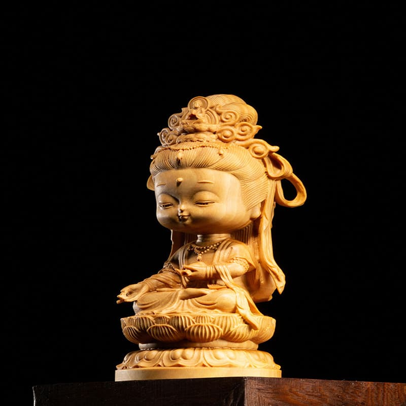 GUANYIN - Goddess Of Kind Love And Compassion | Boxwood Carving GUANYIN myKyokutō 11cm