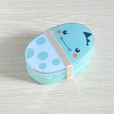 BENTO BOX - Cartoon Children Lunch Box | Double Layer 700 ml Blue myKyokutō