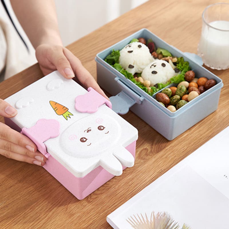 BENTO BOX - Cartoon Children Lunch Box | Wheat Straw 800 ml myKyokutō