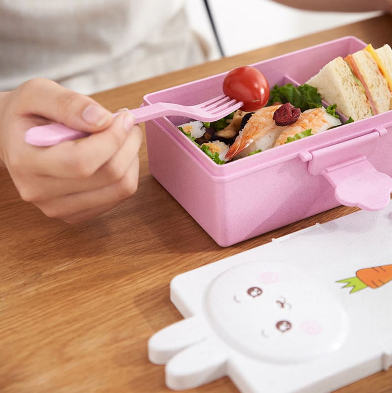 BENTO BOX - Cartoon Children Lunch Box | Wheat Straw 800 ml myKyokutō