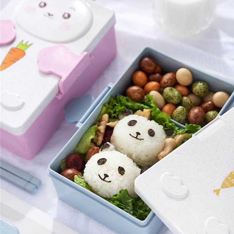 3pcs Wheat Straw Bento Box Set with Cup