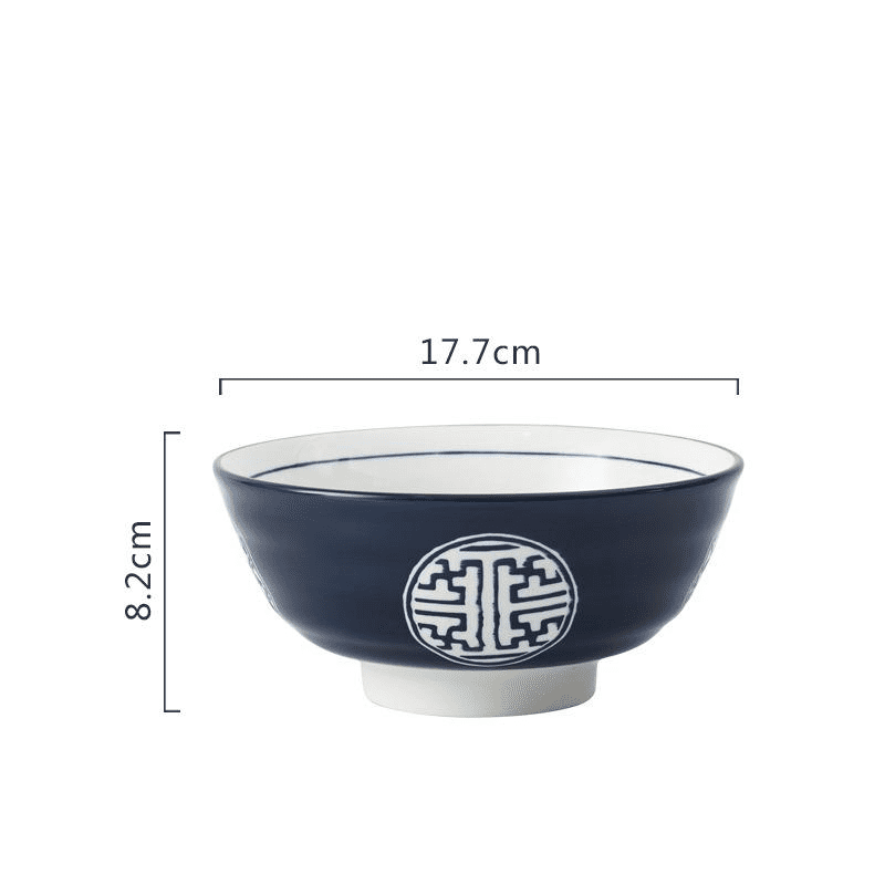 RAMEN SOUP BOWL - Porcelain Japanese Style Ramen Bowl 7inch myKyokutō