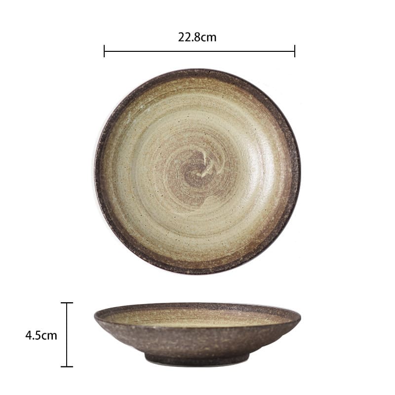 DEEP PLATE - Japanese Quality Porcelain Underglaze Tableware DEEP PLATE myKyokutō Too Brushy