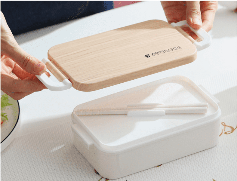 BENTO BOX - Compact Wooden Style Student Lunch Box | 450 ml myKyokutō