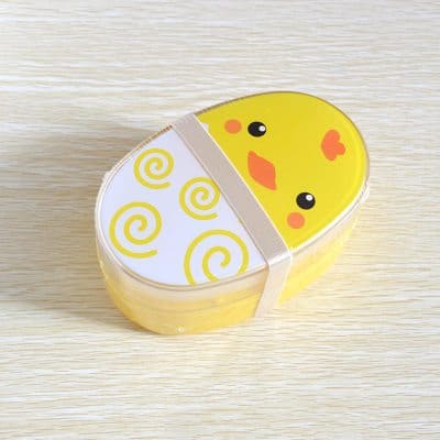 BENTO BOX - Cartoon Children Lunch Box | Double Layer 700 ml Yellow myKyokutō