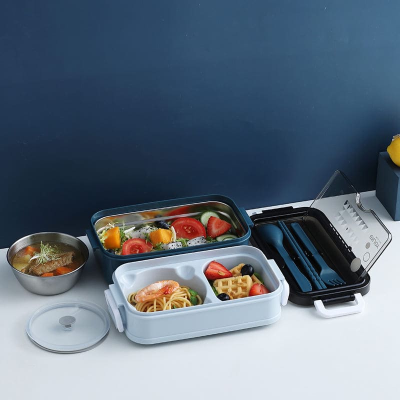 AIYoo Bento Box Lunch Box for Adults 304 Stainless Steel Divided Plates  with Lid, 3 Compartments Foo…See more AIYoo Bento Box Lunch Box for Adults  304