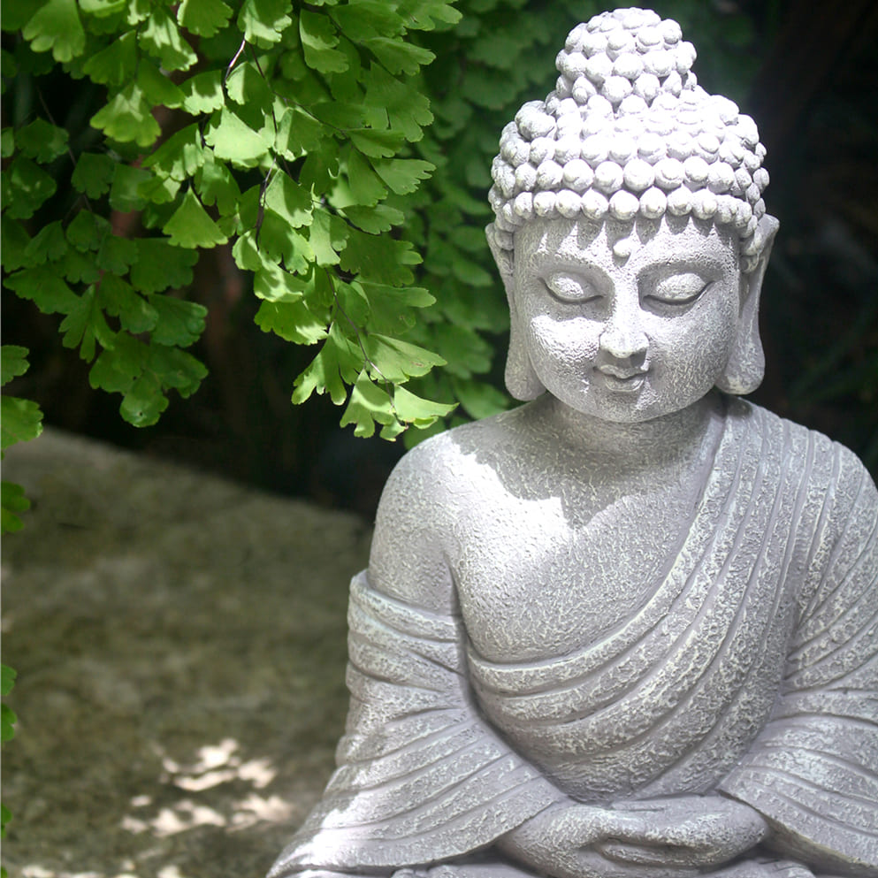 BUDDHA - Peaceful Garden Entrance Courtyard Ornament | Resin BUDDHA myKyokutō