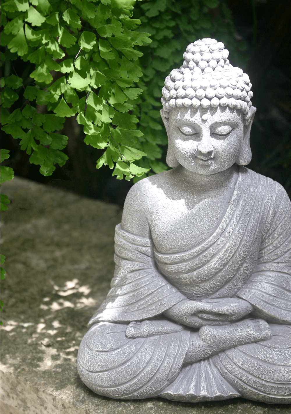 BUDDHA - Peaceful Garden Entrance Courtyard Ornament | Resin BUDDHA myKyokutō