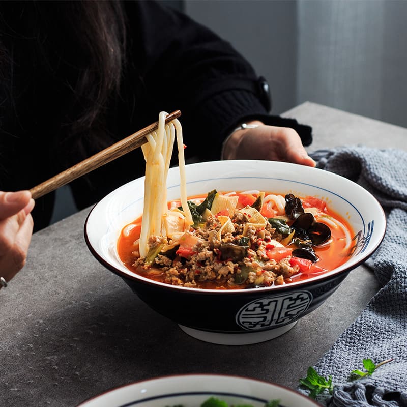 RAMEN SOUP BOWL - Porcelain Japanese Style Ramen Bowl RAMEN SOUP BOWL myKyokutō