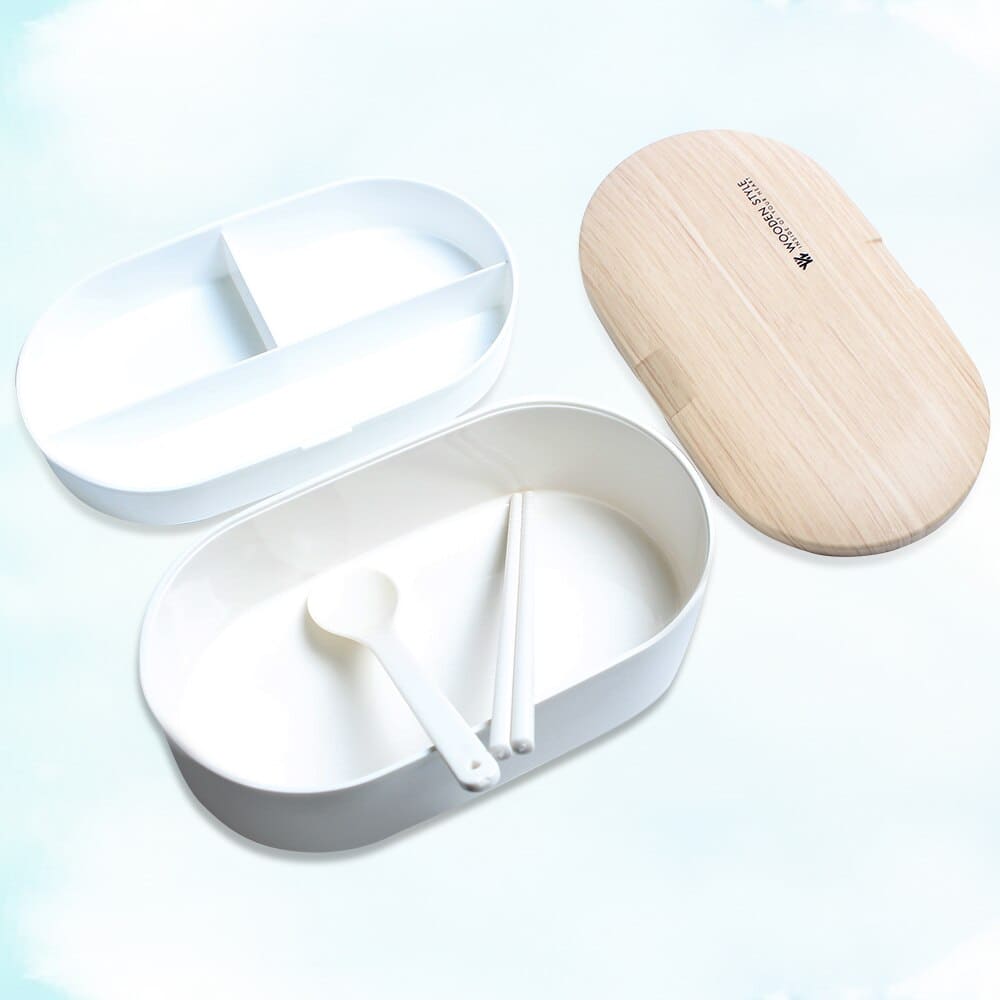 BENTO BOX - Compact Wooden Style Lunch Box | Oval myKyokutō