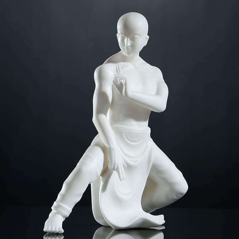 MATERIAL ARTS MONK - Pure Handmade Figure | White Porcelain Brave and Fearless myKyokutō