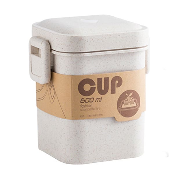 BENTO BOX - Lunch Soup Cup | Wheat Straw 600 ml Beige myKyokutō