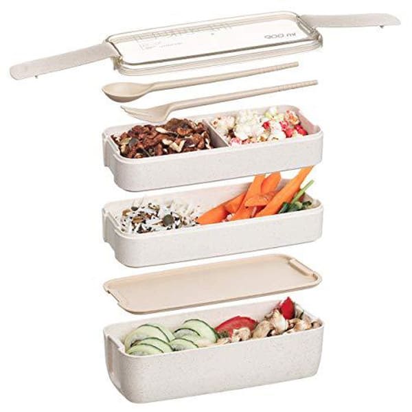 BENTO SET - 3PCS Lunch Boxes 900 ml | Wheat Straw myKyokutō