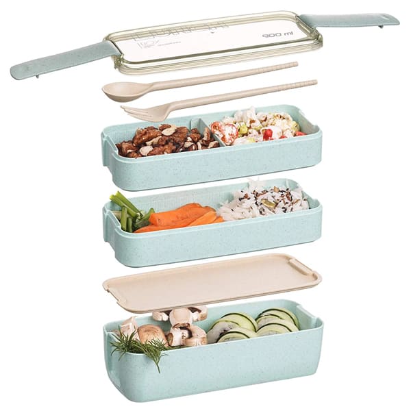 BENTO SET - 3PCS Lunch Boxes 900 ml | Wheat Straw myKyokutō