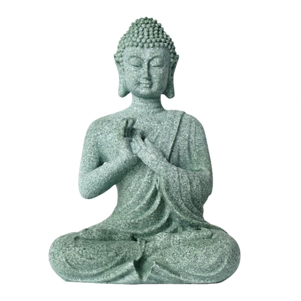 BUDDHA - Sitting Chinese Stone Style Buddha Home Decor | Resin D: Prayers myKyokutō