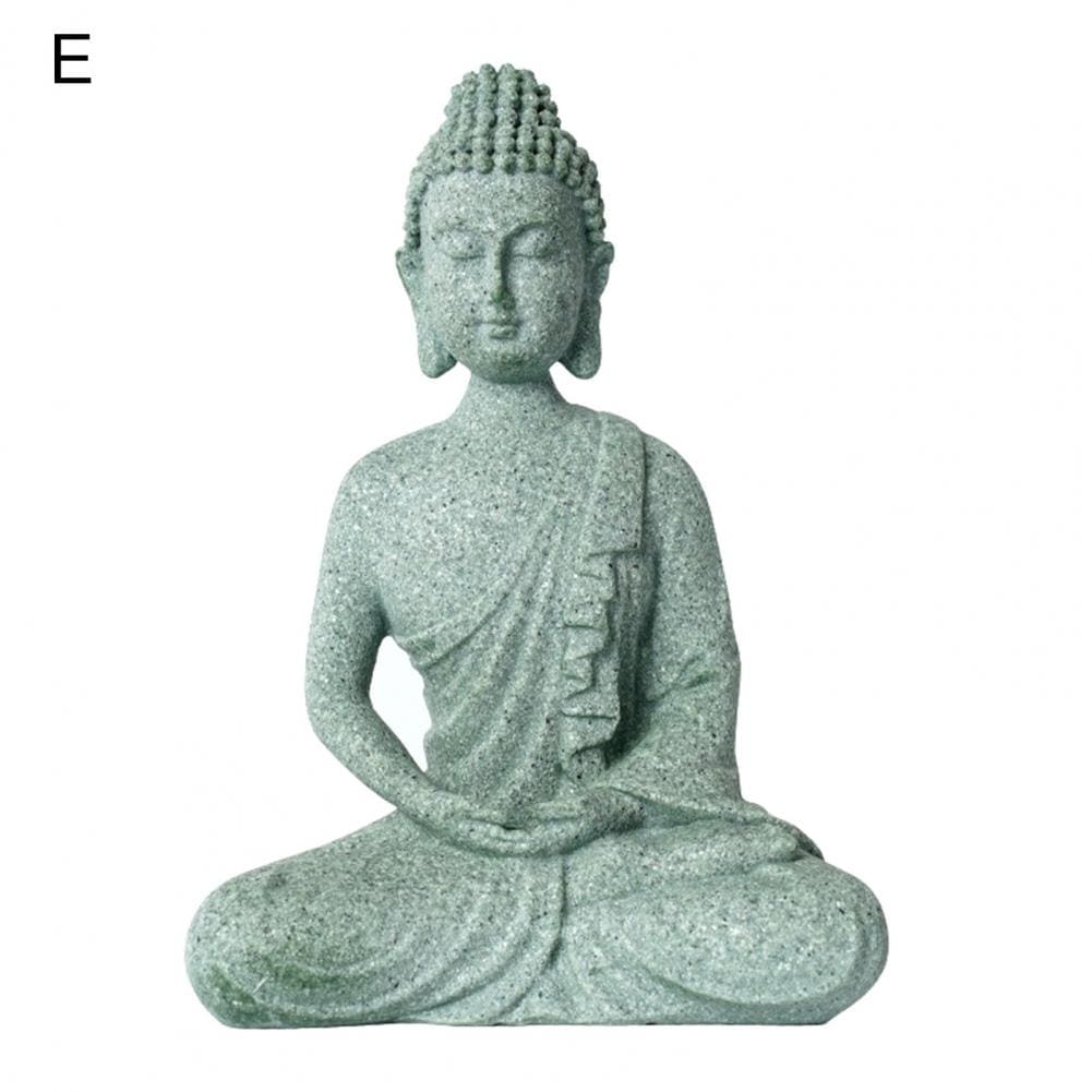 BUDDHA - Sitting Chinese Stone Style Buddha Home Decor | Resin E: Meditation myKyokutō