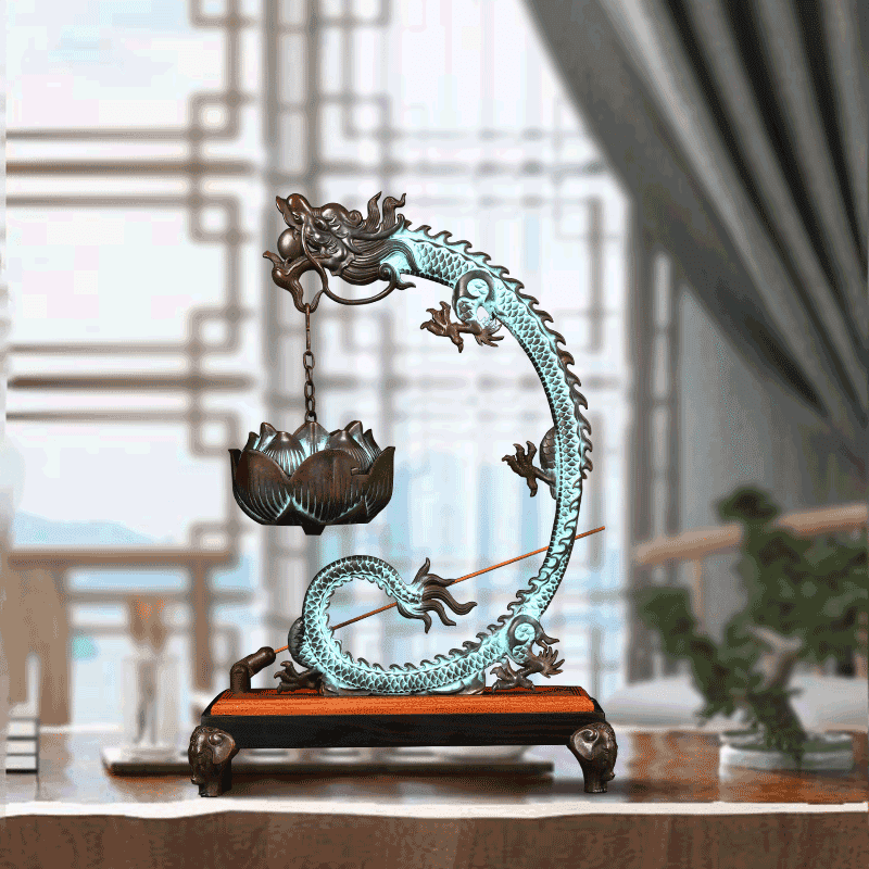 INCENSE BURNER - Dragon Backflow | Brass Decoration myKyokutō