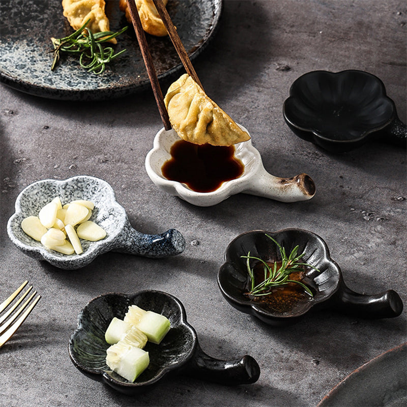 SEASONING DISH - Japanese Style Ceramic Dish With Handle myKyokutō