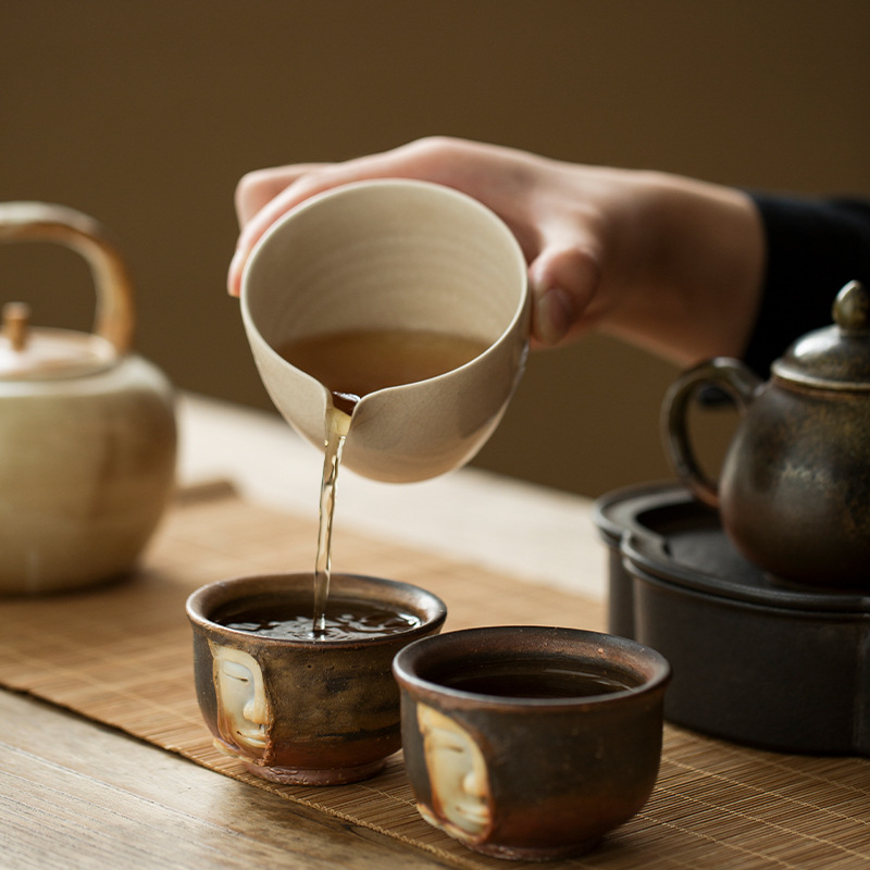 TEA CUP - Handcarved Buddha Face Teacup | Ceramic 80 ml myKyokutō