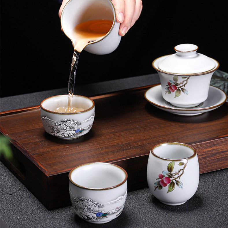 TEA CUP - Ru Kiln Chinese Style Snow Tea Cup | Ceramic myKyokutō