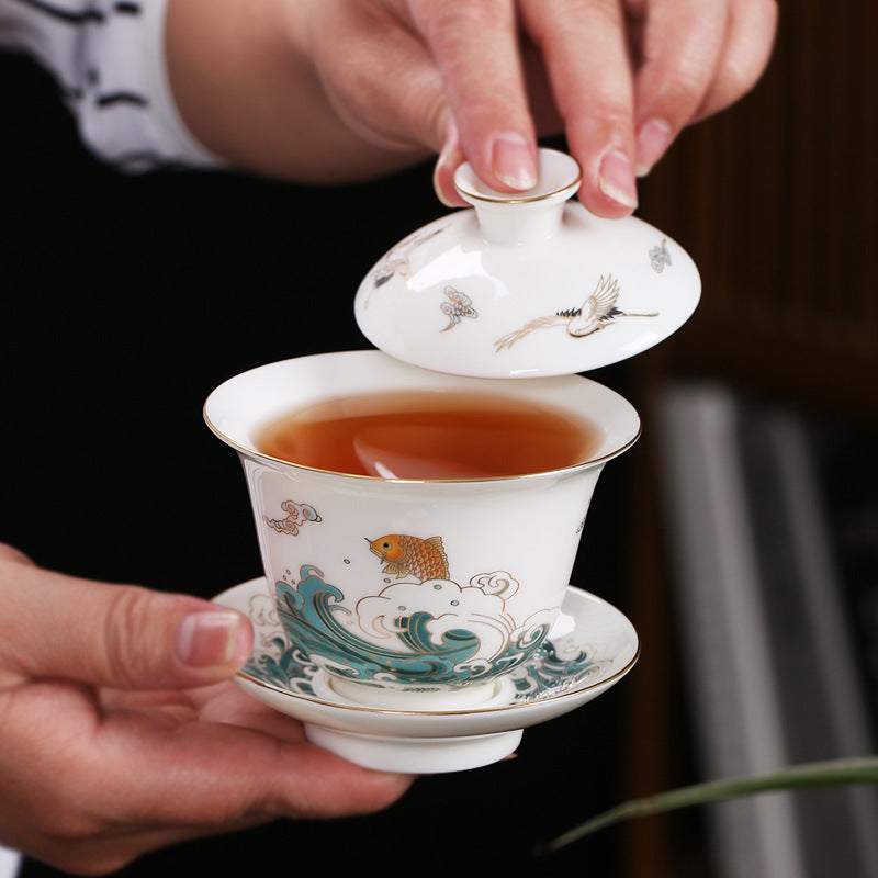 TEA CUP - Colorful Gold Sancai Tea Cup | Ceramic 150 ml myKyokutō