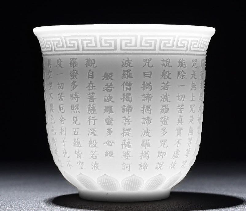 TEA CUP - Chinese Style Diagram | White Ceramic 220 ml TEA CUP myKyokutō