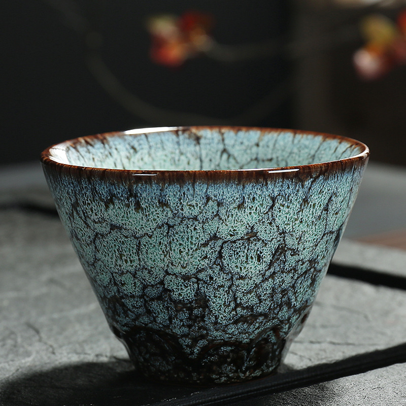 TEA CUP - Luwu Stoneware Cups | Handmade Ceramic 120 ml Lemon Green myKyokutō