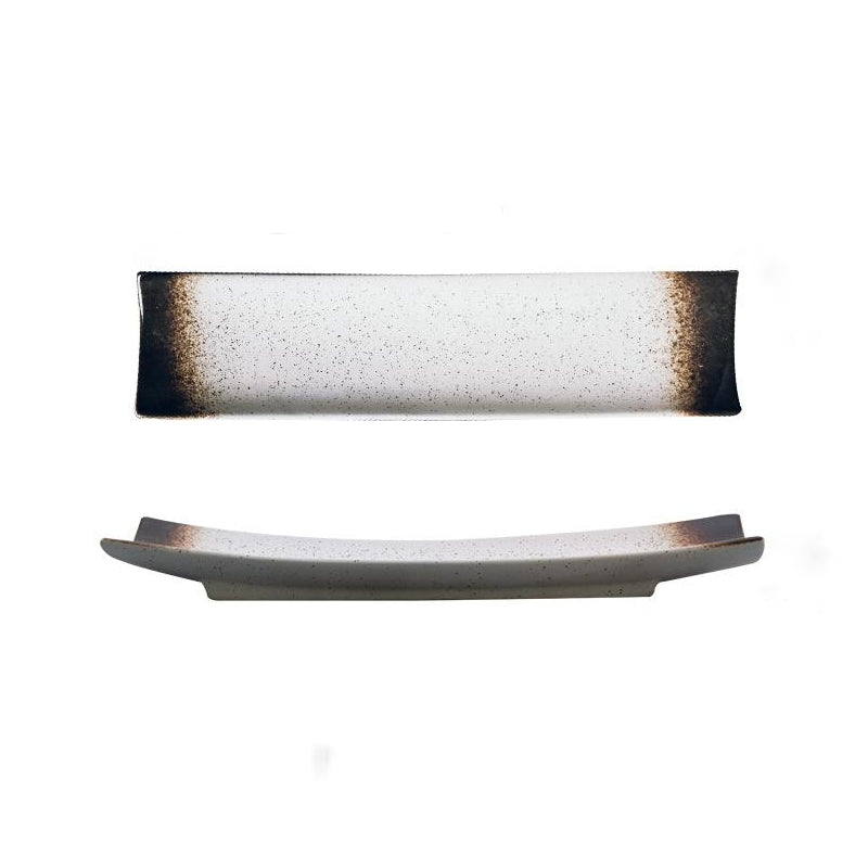 SUSHI PLATE - Rectangular Japanese Long Plate | Ceramic SUSHI PLATE myKyokutō White