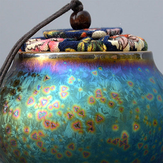 TEA CADDY - Chinese Tianmu Ceramic | Kiln Change Glanze