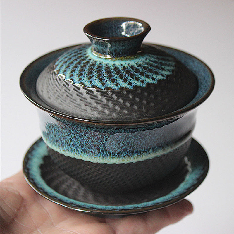 TEA CUP - Handmade Tianmu Gaiwan Tea Cup | Ceramic 180 ml TEA CUP myKyokutō