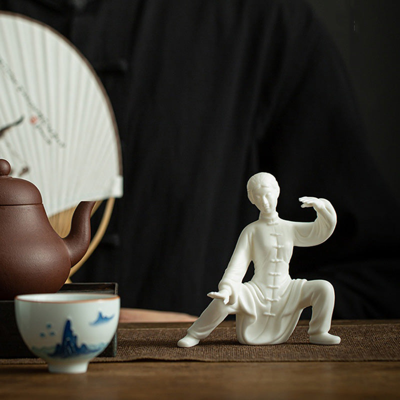 TAIJI YASHI - Tai Chi Dehua Zen Decoration | White Porcelain myKyokutō