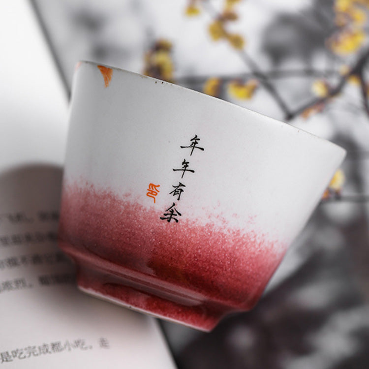 TEA CUP SET - Hao Shi Fa Sheng Gift Box | Handmade Ceramic myKyokutō