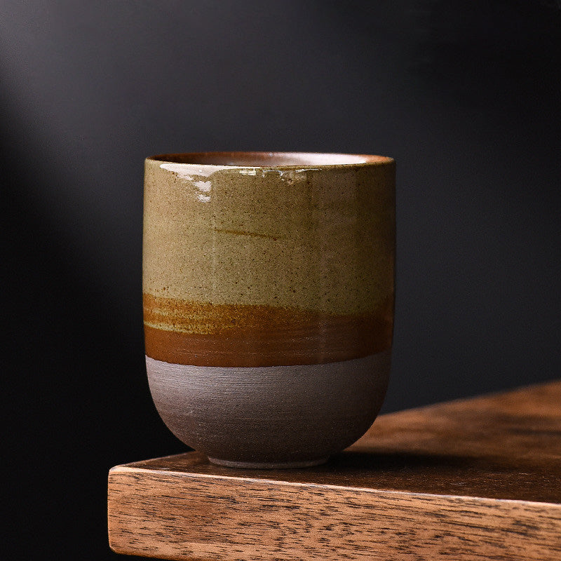 TEA CUP - Retro Style Under Glazed Tea Cup | Ceramic 150 ml Green Glaze myKyokutō