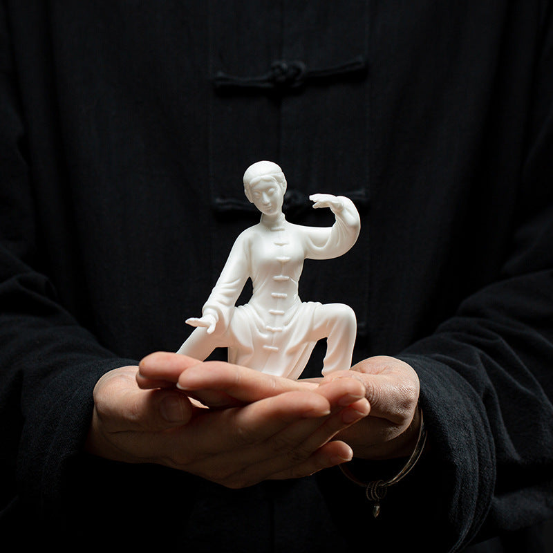 TAIJI YASHI - Tai Chi Dehua Zen Decoration | White Porcelain myKyokutō